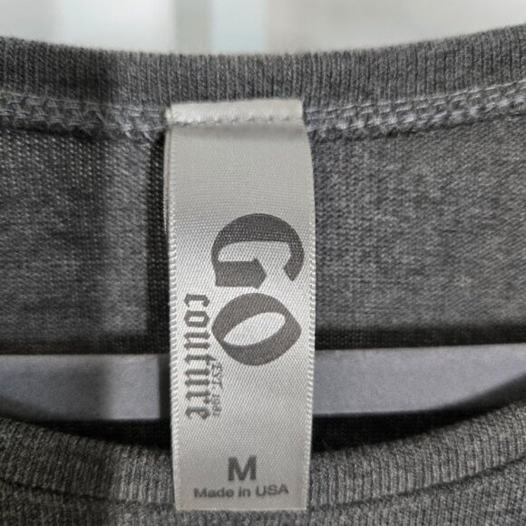 GO COUTURE Women’s Medium Gray Short Sleeve Knit Top Soft  NWT - Picture 10 of 11